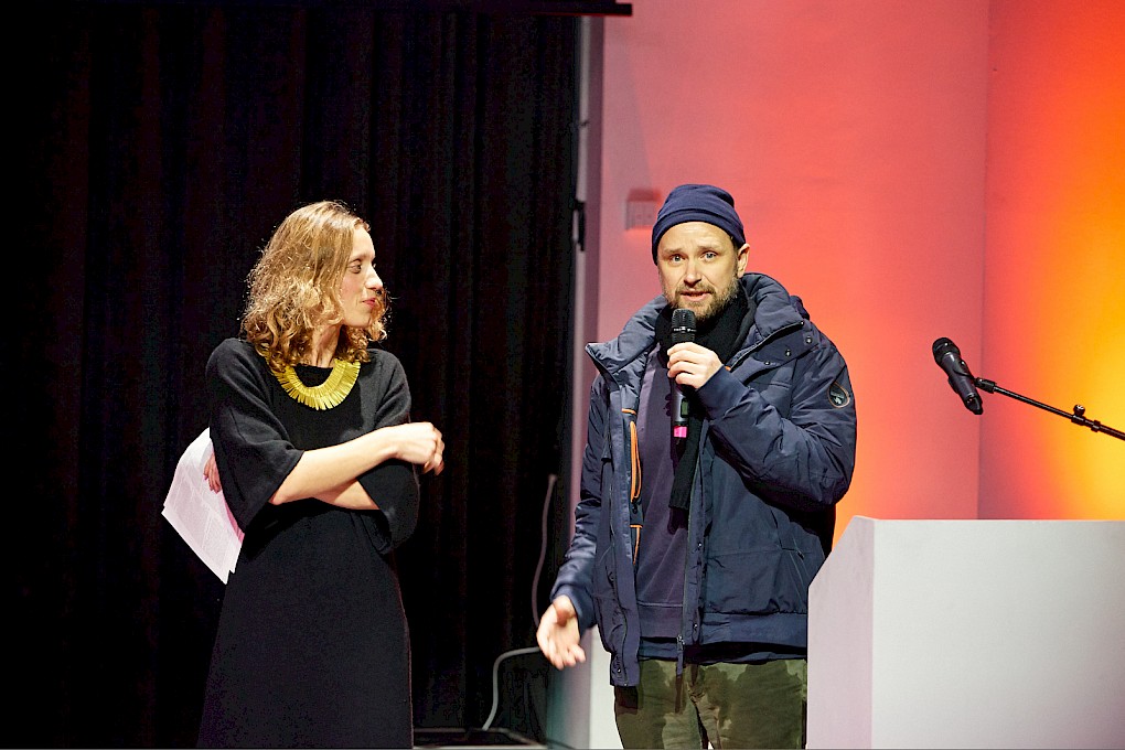 Tomás Saraceno with Antonia Alampi | Photo: Hannes Wiedemann