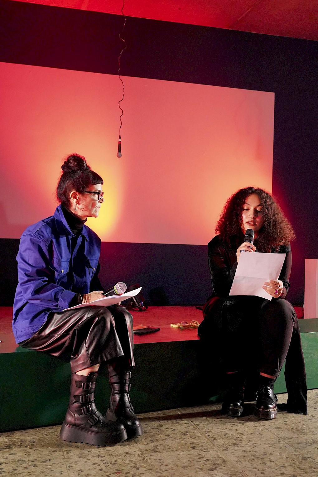Poetry reading with Farkhondeh Shahroudhi and Anja Saleh | Photo: Muhammad Salah