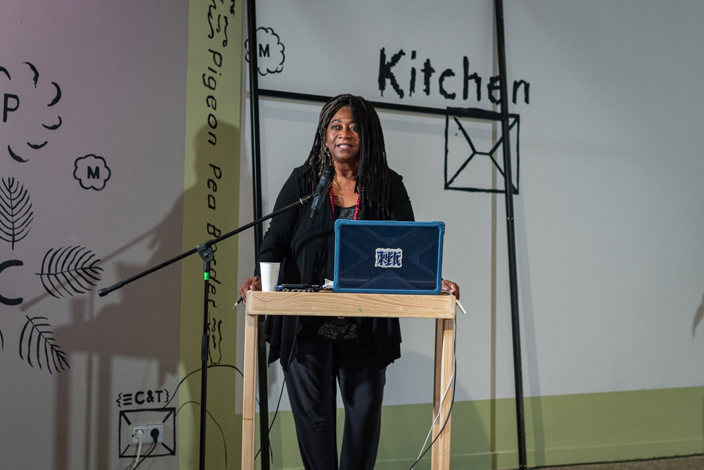 Keynote lecture by Kamari Clarke | Photo: Raisa Galore & Marvin Systermans